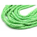 Бусины из каучука Африканские рондель 7*3мм, цвет зеленый, 41см, 120 бусин (иск.)
