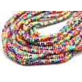 Бусины из каучука Африканские рондель 7*3мм, цвет ассорти, 40см, 117 бусин (иск.)