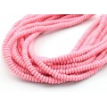 Бусины из каучука Африканские рондель 7*3мм, цвет розовый, 40см, 111 бусин (иск.)