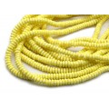 Бусины из каучука Африканские рондель 7*3мм, цвет желтый, 38см, 112 бусин (иск.)