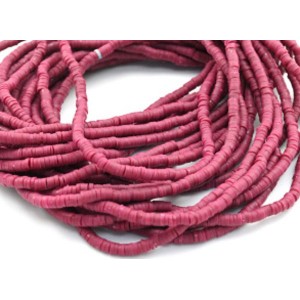 Бусины из каучука Африканские диски 4мм*0,4-1мм, цвет вишневый, 39см (иск.)