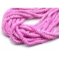Бусины из каучука Африканские рондель 7*3мм, цвет розовый, 40см, 113 бусин (иск.)
