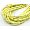 Бусины из каучука Африканские рондель 7*3мм, цвет желтый, 39см, 113 бусин (иск.)