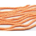 Бусины из каучука Африканские рондель 7*3мм, цвет оранжевый, 38см, 110 бусин (иск.)