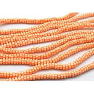 Бусины из каучука Африканские рондель 7*3мм, цвет оранжевый, 38см, 110 бусин (иск.)