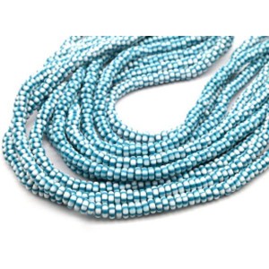 Бусины из каучука Африканские рондель 7*3мм, цвет мурена, 40см, 117 бусин (иск.)