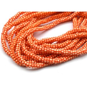 Бусины из каучука Африканские рондель 7*3мм, цвет красный, 40см, 115 бусин (иск.)