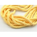 Бусины из каучука Африканские рондель 7*3мм, цвет желтый, 40см, 109 бусин (иск.)