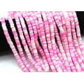Бусины из каучука Африканские диски 6мм*0,9-1,2мм, цвет розовый, 39см (иск.)
