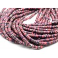 Бусины из каучука Африканские диски 6мм*0,9-1,2мм, цвет бордовый, 39см (иск.)
