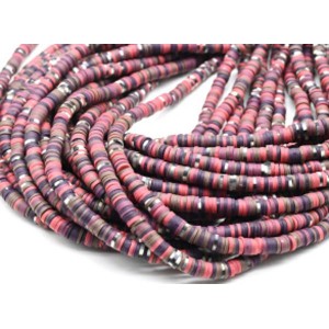 Бусины из каучука Африканские диски 6мм*0,9-1,2мм, цвет бордовый, 39см (иск.)