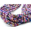 Бусины из каучука Африканские диски 6мм*0,9-1,2мм, цвет ассорти, 39см (иск.)