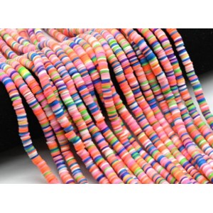 Бусины из каучука Африканские диски 6мм*0,9-1,2мм, цвет ассорти, 39см (иск.)