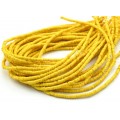 Бусины из каучука Африканские диски 4мм*0,4-1мм, цвет желтый, 39см (иск.)