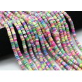 Бусины из каучука Африканские диски 6мм*0,9-1,2мм, цвет ассорти, 39см (иск.)