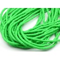 Бусины из каучука Африканские диски 4мм*0,4-1мм, цвет зеленый неон, 39см (иск.)