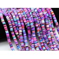 Бусины из каучука Африканские диски 6мм*0,9-1,2мм, цвет фиолетовый, 39см (иск.)