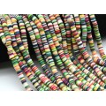 Бусины из каучука Африканские диски 6мм*0,9-1,2мм, цвет ассорти, 39см (иск.)