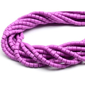 Бусины из каучука цилиндр 6*6мм, цвет сиреневый, 40см, 63 бусины (иск.) Бусины из каучука цилиндр 6*6мм, цвет сиреневый, 40см, 63 бусины (иск.)