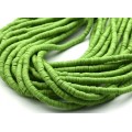 Бусины из каучука Африканские диски 6мм*0,9-1,2мм, цвет зеленый, 39см (иск.)