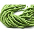 Бусины из каучука Африканские диски 6мм*0,9-1,2мм, цвет зеленый, 39см (иск.)