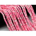Бусины из каучука Африканские диски 6мм*0,9-1,2мм, цвет розовое ассорти, 39см (иск.)
