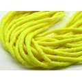 Бусины из каучука Африканские диски 6мм*0,9-1,2мм, цвет желтый неон, 39см (иск.)