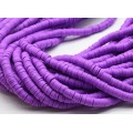 Бусины из каучука Африканские диски 6мм*0,9-1,2мм, цвет фиолетовый, 39см (иск.)