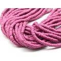 Бусины из каучука Африканские диски 6мм*0,9-1,2мм, цвет розовый, 39см (иск.)