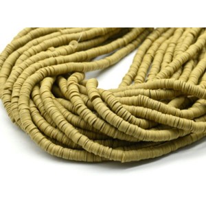 Бусины из каучука Африканские диски 6мм*0,9-1,2мм, цвет оливковый, 39см (иск.)