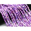 Бусины из каучука Африканские диски 6мм*0,9-1,2мм, цвет сиреневое ассорти, 39см (иск.)
