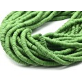 Бусины из каучука Африканские диски 6мм*0,9-1,2мм, цвет зеленый, 39см (иск.)