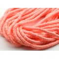 Бусины из каучука Африканские диски 6мм*0,9-1,2мм, цвет розовый, 39см (иск.)