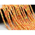 Бусины из каучука Африканские диски 6мм*0,9-1,2мм, цвет оранжевый, 39см (иск.)