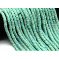 Бусины из каучука Африканские диски 6мм*0,9-1,2мм, цвет зеленый, 39см (иск.)