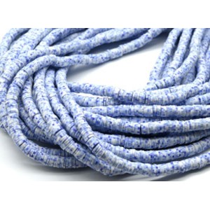 Бусины из каучука Африканские диски 6мм*0,9-1,2мм, цвет голубой, 39см (иск.)