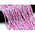 Бусины из каучука Африканские диски 6мм*0,9-1,2мм, цвет розовое ассорти, 39см (иск.)