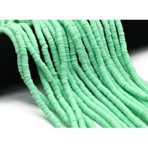 Бусины из каучука Африканские диски 6мм*0,9-1,2мм, цвет мятный, 39см (иск.)