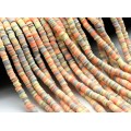 Бусины из каучука Африканские диски 6мм*0,9-1,2мм, цвет оранжево-серый, 39см. (иск.)