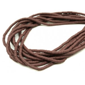 Бусины из каучука Африканские диски 4мм*0,4-1мм, цвет шоколадный, 38см (иск.)