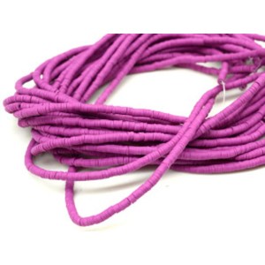 Бусины из каучука Африканские диски 4мм*0,4-1мм, цвет сиреневый, 35см (иск.)