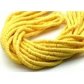 Бусины из каучука Африканские диски 6мм*0,9-1,2мм, цвет желтый, 39см (иск.)