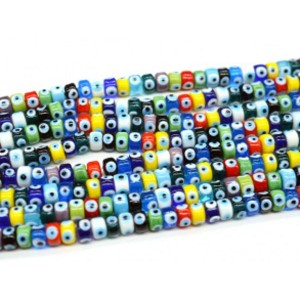 Бусины из муранского стекла "Кузмунчок" диск 11*7мм цвет ассорти, 35см, 50 бусин (иск.)