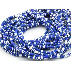 Бусины из каучука Африканские диски 4мм*0,4-1мм, цвет синий, 39см (иск.) Бусины из каучука Африканские диски 4мм*0,4-1мм, цвет синий, 39см (иск.)