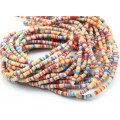 Бусины из каучука Африканские диски 4мм*0,4-1мм, цвет ассорти, 39см (иск.)