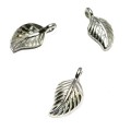 Подвеска Листочек 14*7 мм, цвет никель 10 штук/упаковка