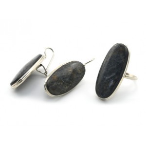 Кольцо и серьги авантюрин ( уткинит )