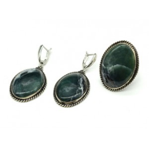 Кольцо и серьги офит " Овал " Кольцо и серьги офит " Овал "