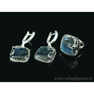 Кольцо и серьги лабрадор