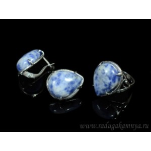 Кольцо и серьги с лазуритом Кольцо и серьги с лазуритом